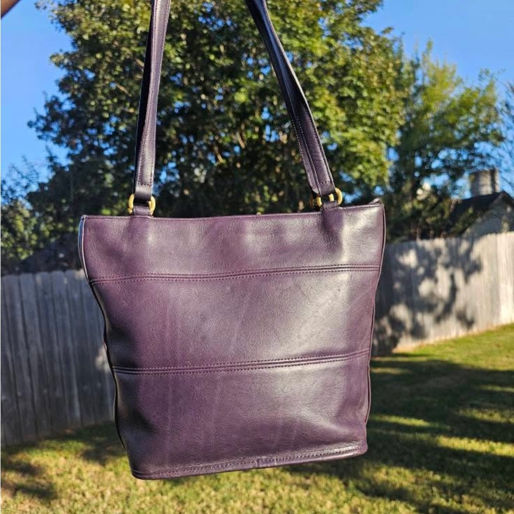 Coach tribeca "INK" Dark Purple Leather Shoulder Bag